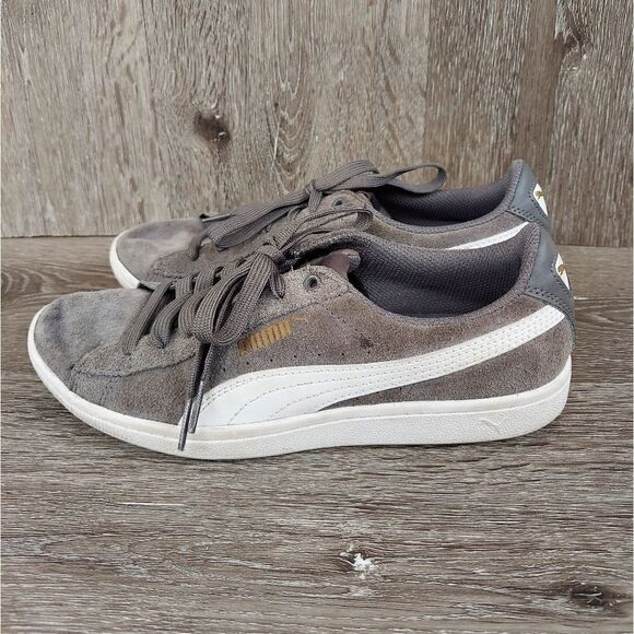 Puma Gray Suede Vikky Sneaker 6.5 - Picture 3 of 7